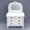 European Style Dollhouses Wardrobe Cabinet Wooden Dresser Toy For 1/12 Scale Miniature Home Decors