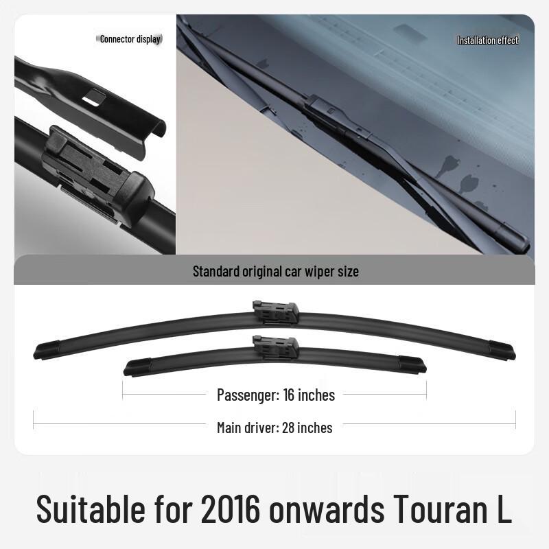 Frameless Front Wiper Blade for 2016-2021 Volkswagen Touran L