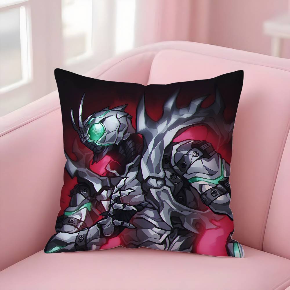 Hot-blooded Anime K-Kamen RiderS Pillow Case Soft Plush Fabric Double Sided Print Decorative Home Living Room Gift Cushion Cover