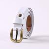 Genuine Leather Waist Belt For Women And Men With Square Buckle Casual Style For Outdoor Wear