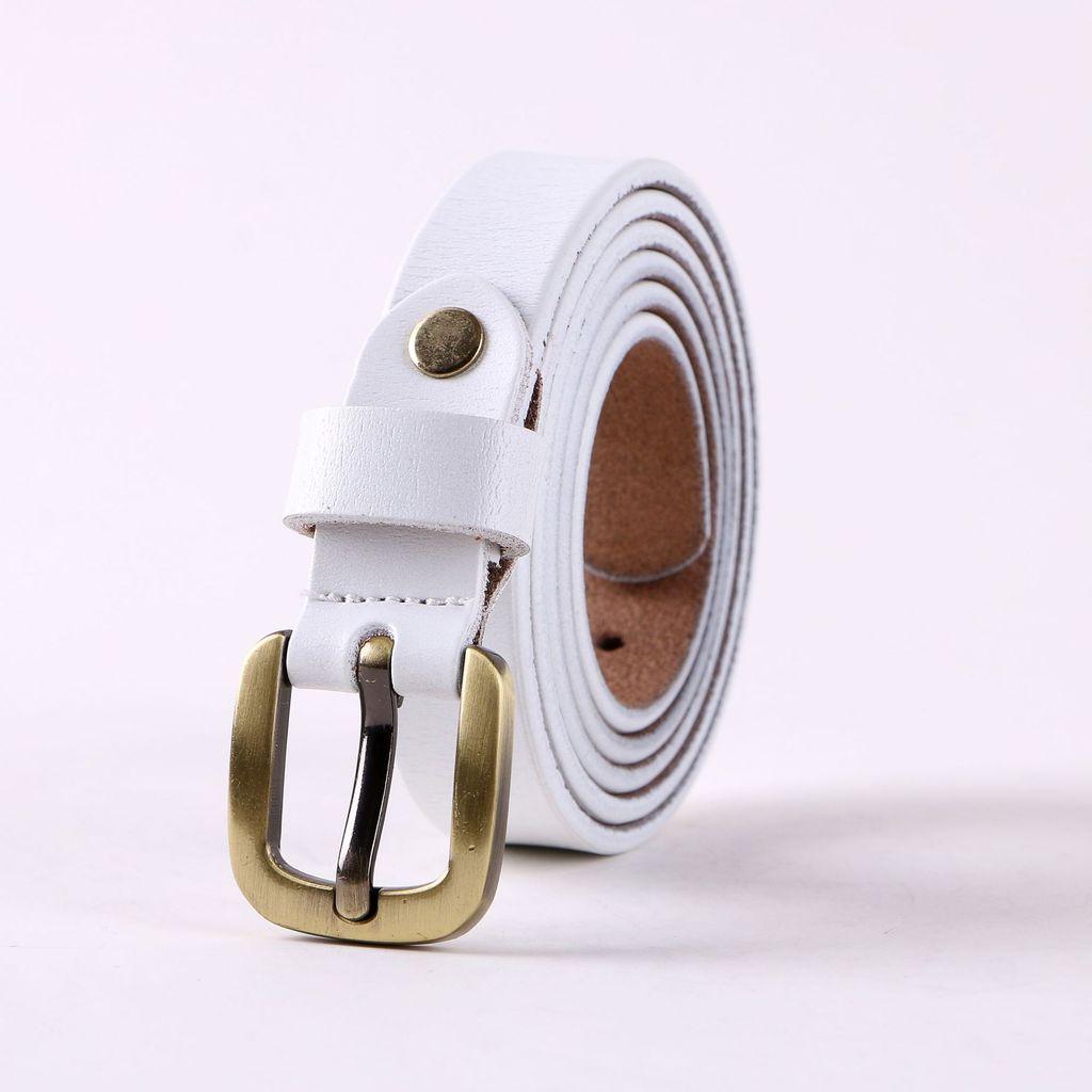 Genuine Leather Waist Belt For Women And Men With Square Buckle Casual Style For Outdoor Wear