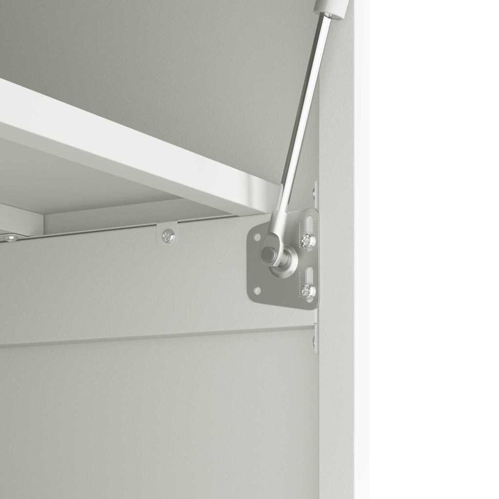 Wall Mounted Garage Cabinet with Gas Strut Door White
