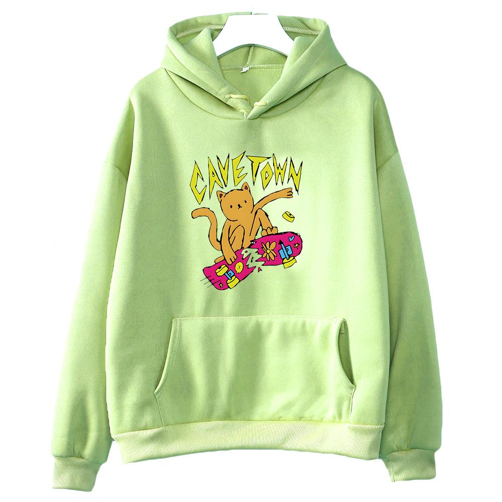 Cavetown Cat Hoodie Kawaii Cartoon Printed Sweatshirts Casual Long Sleeve Graphic Pullovers with Hooded Women Hoodies Music Tops