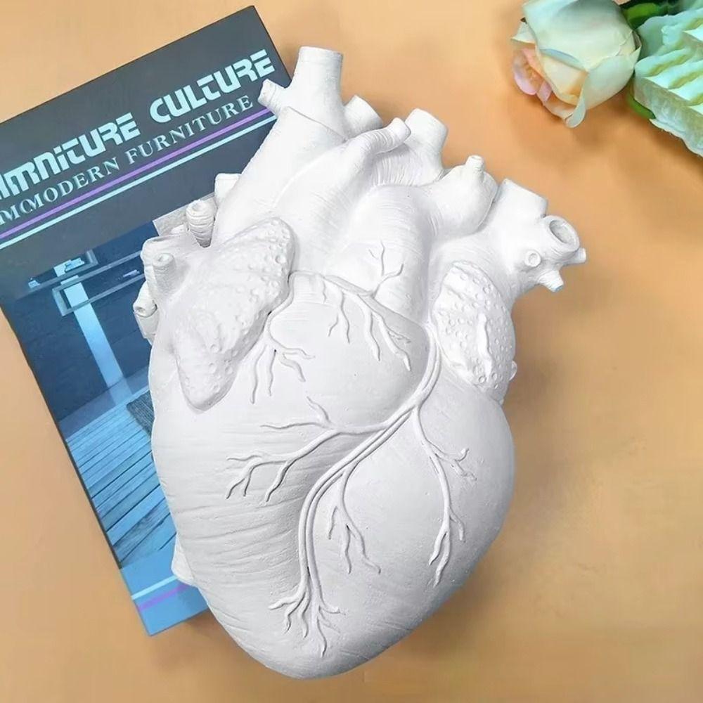5 Colors Heart Shaped Vase Creative Dried Flower Container Flower Vessel  Home Decoration