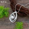 New hollow geometric ring long pendant, women's creative hollow irregular ring long necklace