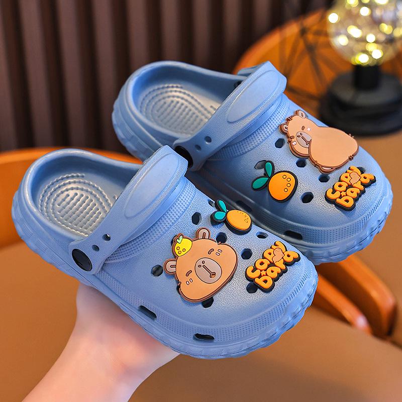 

Capybara Kids Summer Slip-on Anti-slip Closed-toe Clogs for Boys & Girls, Parent-Child Medium/Large Sandals. 32/33 (Inner length 21cm for foot length 20cm) небесно-голубой
