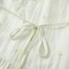 Women's French Floral Embroidered Puff Sleeve A-line Dress