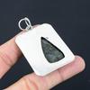 Natural Solar Moss Agate Gemstone Pendant 925 Sterling Silver Jewelry For Girls