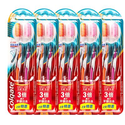 Slim Soft Dual-Core Deep Clean Toothbrushes, 10-Count