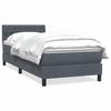VidaXL Slat Bed Base and Mattress Dark Grey 90x220 Cm Velvet 3316528