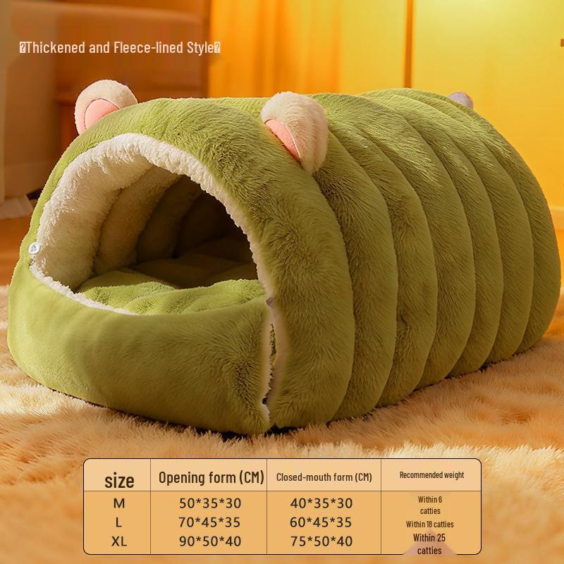 Winter warmer großer Haustiersofa: Abnehmbares & waschbares Nest für Katzen & Hunde