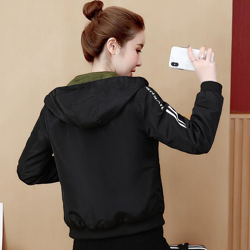 Danmo Double Layer Women Windbreaker Spring Autumn Short Coat Fashion Plus Size Hooded Ladies Jacket