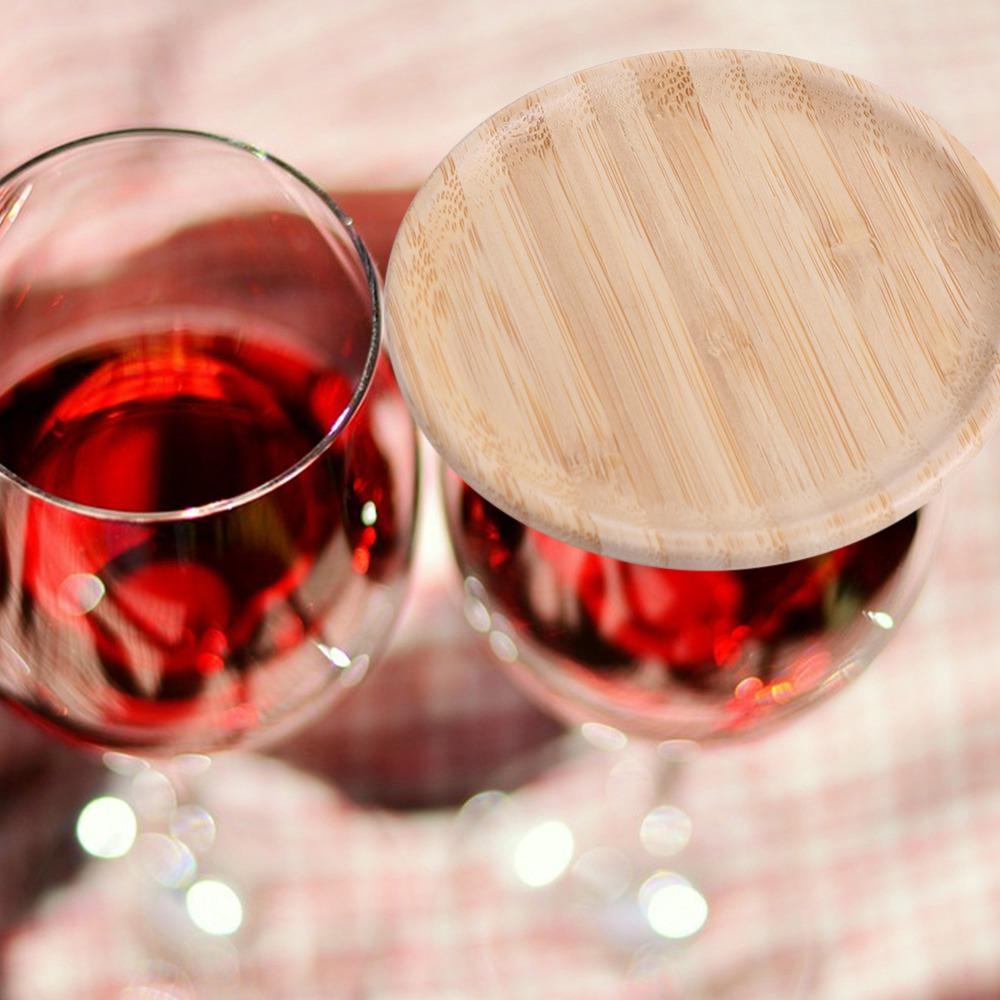 Wooden Wine Coaster Safety Dessert Wooden Tray Charcuterie Board Wooden Red Wine Lid Bar Supplies
