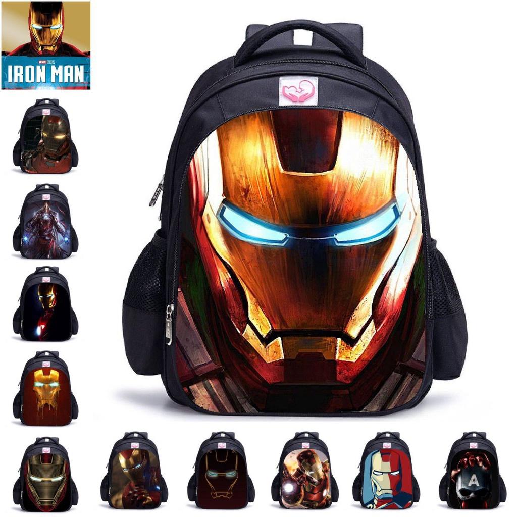 Marvel Iron Man Waterproof Backpack Large Capacity Schoolbag For Kids