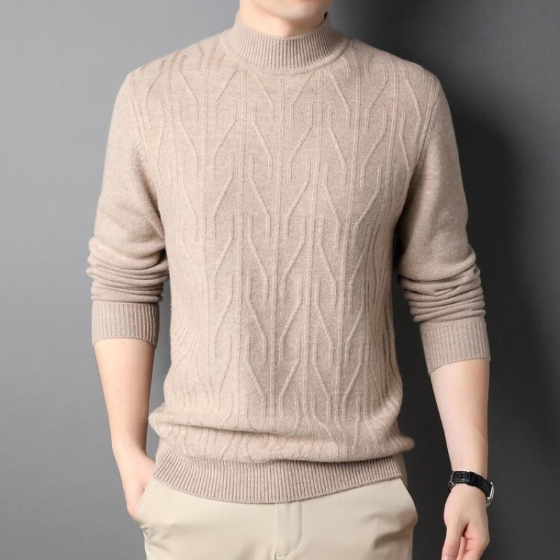 

Кашемировый свитер, мужской осенне-зимний новый теплый шерстяной свитер, мужской жаккардовый свитер среднего возраста, мужская одежда