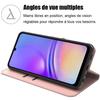 Coque de protection - Samsung - Galaxy A05 - Antichoc - Cuir PU - Fentes pour cartes