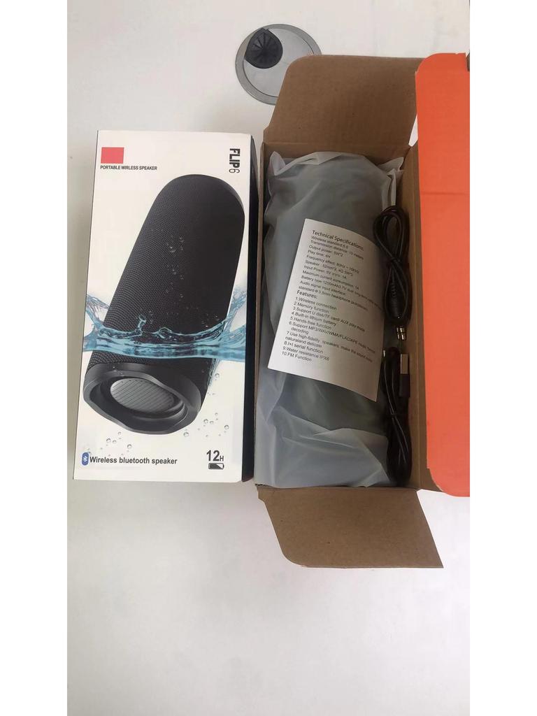 Cross-Border IPX6 Waterproof Portable Bluetooth Speaker with Subwoofer, Outdoor Multifunction Wireless FLIP6.
