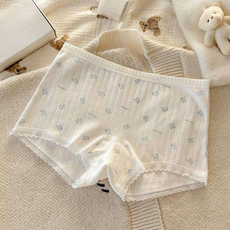 Women's Spring and Summer Thin Fashion New Cotton Crotch Safety Briefs