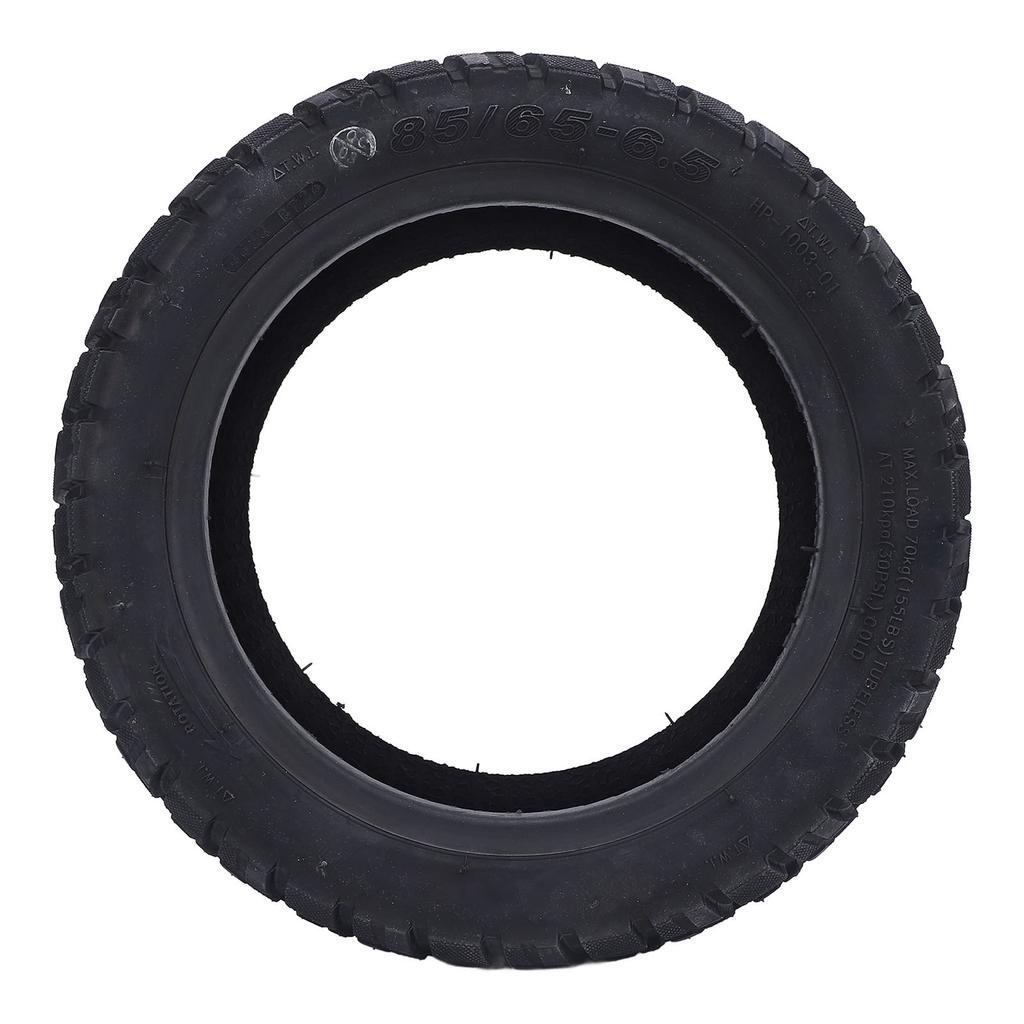 85/65-6.5 Electric Scooter Vacuum Tire 10 Inch Rubber Anti Slip Widened Wear Proof Electric Scooter