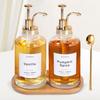 Upgraded Pump Syrup Bottle Clear Glass Hand Soap Dispenser Durable Press Lotion Bottle Home