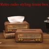 Creative Vintage Radio Paper Towel Holder Iron Art Home Living Room Coffee Table Tissue Box Decorative Radio Tissue Box