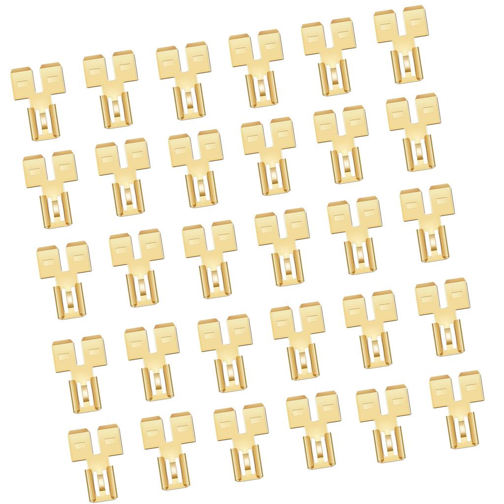 30pcs Dual Blade Connectors Engineer Wiring Solution Simple Installs for Enhanced Conductivity & Corrosion Resistance