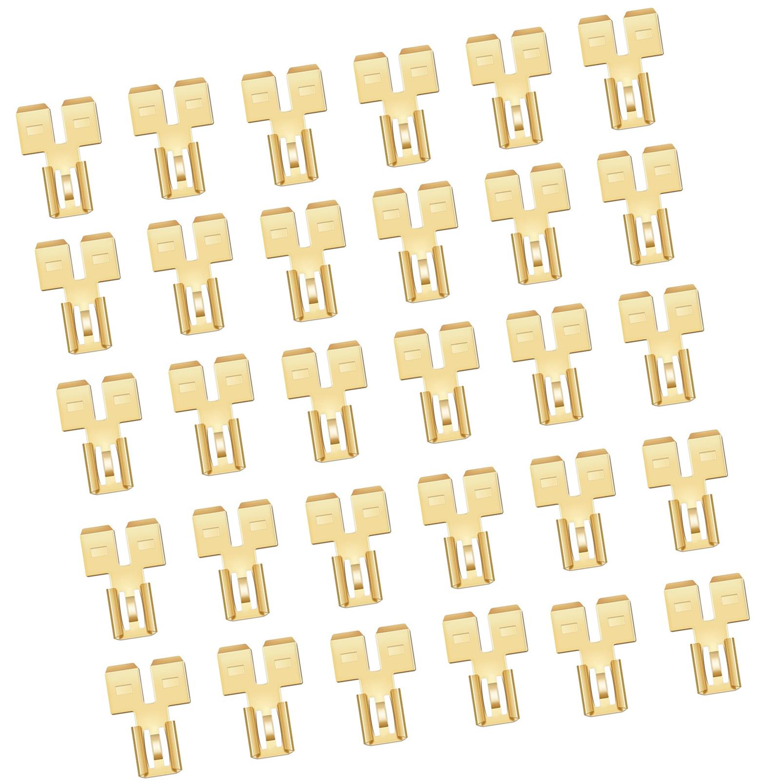 

30pcs Dual Blade Connectors Engineer Wiring Solution Simple Installs for Enhanced Conductivity & Corrosion Resistance