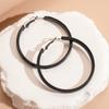 5cm Big Hoop Earrings for Women Fashion Punk Black White Round Circle Dangle Earrings Personality Geometry Party Jewelry Gifts