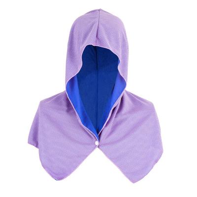 Cooling Hoodie Towel Neck Face Sun Protection Ice Towel Summer Hot Weather Breathable Sports Gym Workout Head Wrap Shawl