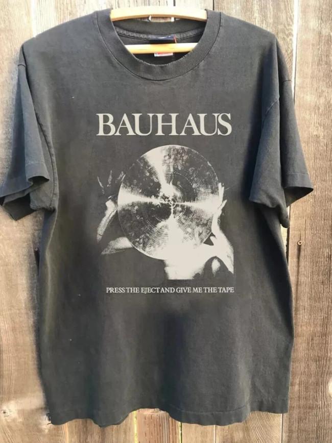 Bauhaus Press Eject and Give Me the Tape Charcoal REPRINT T-shirt S-5XL M