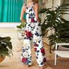 Women's Casual Jumpsuit Sleeveless Fashion Floral Print Jumpsuit