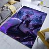 1PC Night City Fox Girl Pattern Rug Carpets for Bedroom Living Room Sofa Mat Creative Door Mat Cloakroom Home Decor