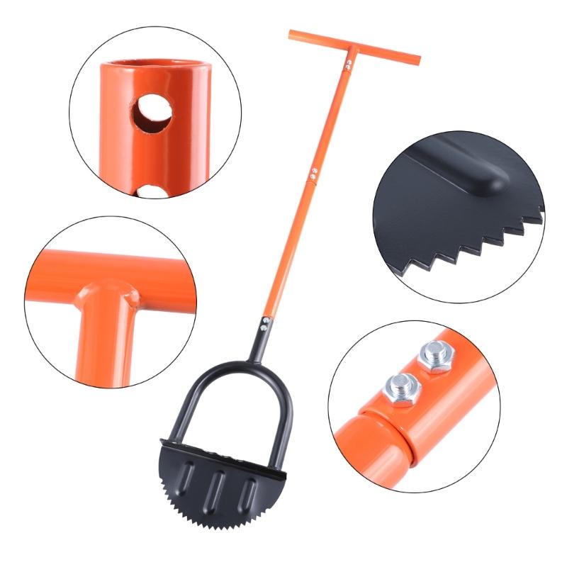 Ergonomic T Handle Handheld Grass Edge Trimmer Tool With Adjustable Height for Neat Garden Borders Cleaner Easy Storage