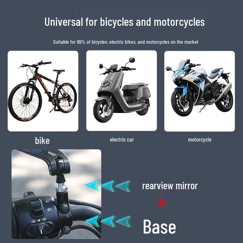 Faltbarer HD-Rückspiegel für grenzüberschreitende Fahrräder, Motorräder und Elektrofahrzeuge