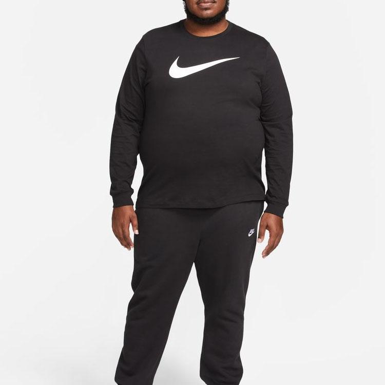 Nike Logo Print Long Sleeve Sports T-Shirt Men Tops Black DZ2987-010