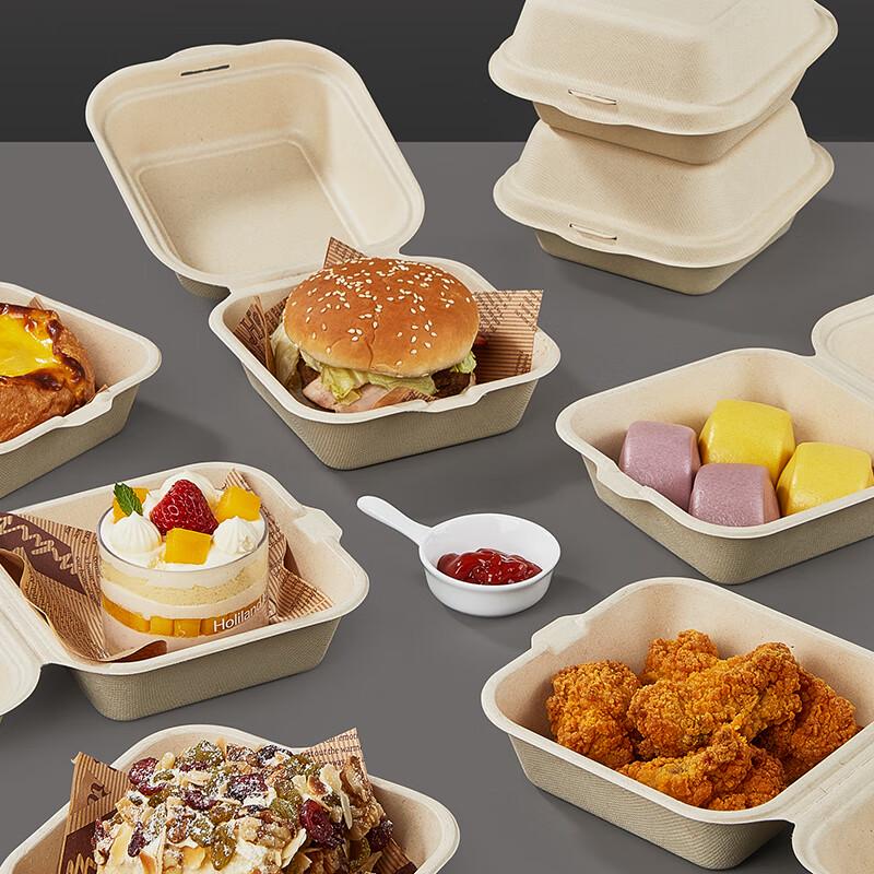 Disposable Bagasse Burger & Dessert Boxes