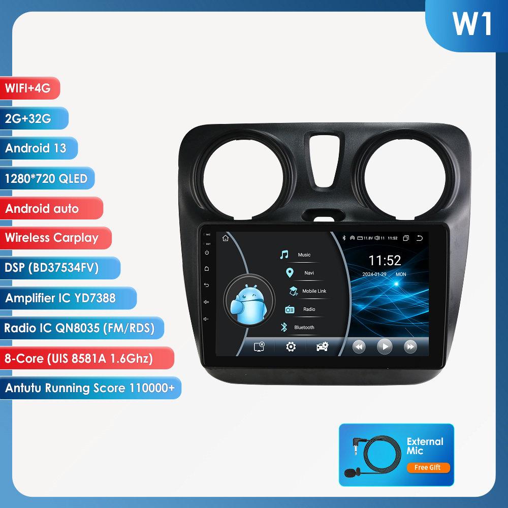 

Hizpo Android для Renault Dokker/Lodgy Dacia 2012-2021 Snapdragon AI Автомагнитола Мультимедийный плеер Android Auto Carplay Головное устройство Навигация GPS W1 8Core 2G 32G