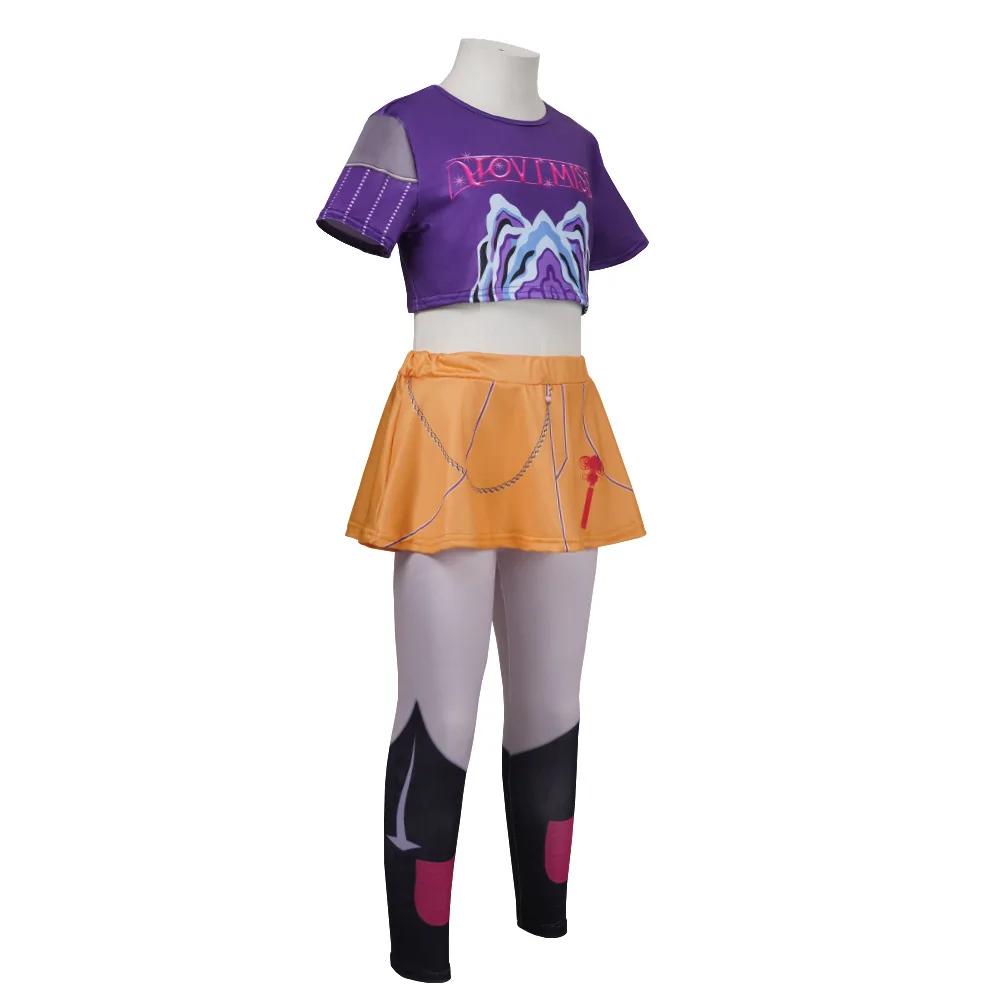 Halloween Huntrix KPop Mira Zoey Rumi Cosplay Kostýmy Sady pro Děti Děti Dívky Cosplay Anime Uniformy Dárky