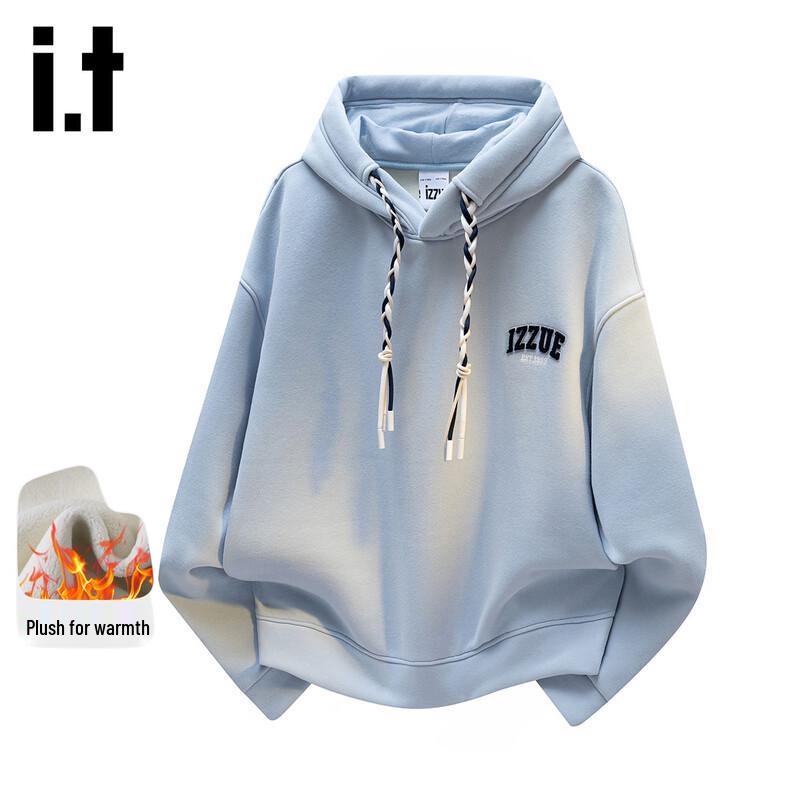 Izzue Women's Brush Embroidery Fleece-Lined Hoodie