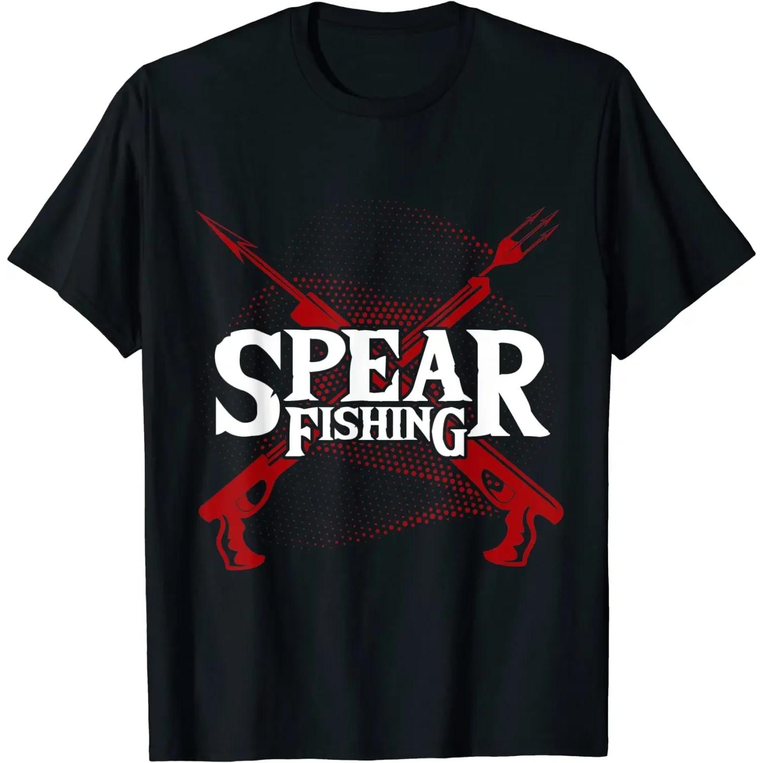 

Crossed Speargun Spearfishing Fishing Spear Fisherman Gift T Shirt New 100% Cotton Short Sleeve O-Neck T-shirt Casual Mens Top XXXXXL чорний