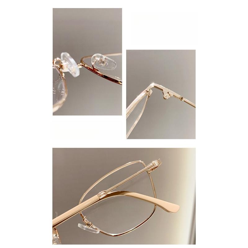2Pcsvintage Cat Eye Frame Near Sight Glasses Classic Square Small Frame Myopia Glasses Women Clear Lens Short-Sighted Eyeglasses