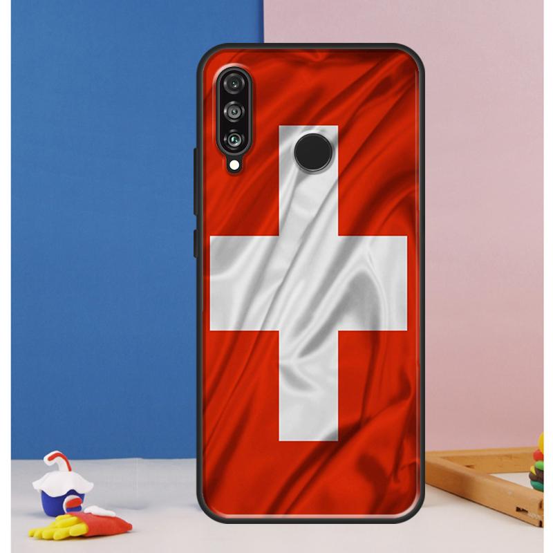 Switzerland Swiss Flag Case For Huawei Nova Y70 Y60 Y90 Y61 Y91 Y72 Y73 12s 12i 11i 8i 9 10 SE P30 P40 Lite P60 Pro