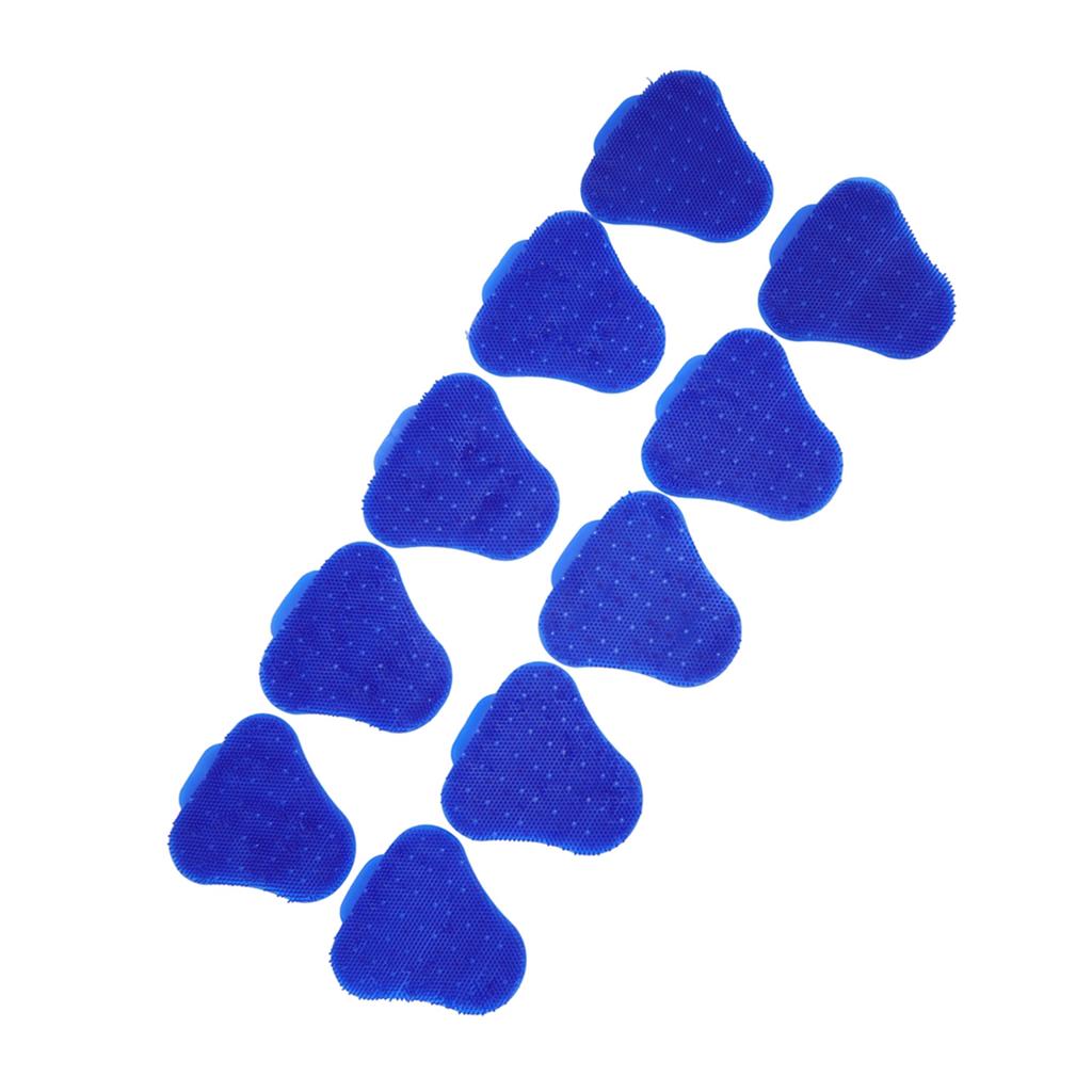 10pcs Urinal Screen Deodorizers Triangle Anti Splash Deodorizer Scented Urinal Screen Mat for Restroom Blue