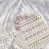 Tomoni & Moshu Modern Metal Nail Art Stickers - Heart and Geometric Designs