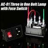 Red Rocker Switch Fuse IEC320 C14 Inlet Power Socket Fuse Switch Connector Plug Connector with 10A Fuse Switch 1/2PCS