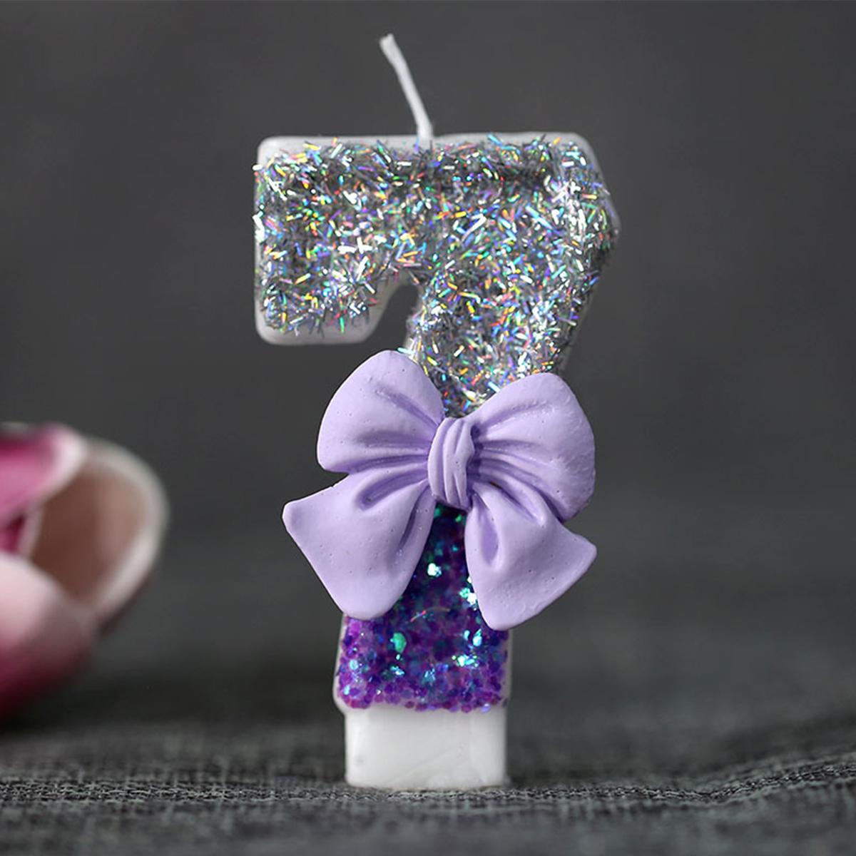 Свечи для торта на день рождения Золотые блестящие свечи для торта на день рождения Свечи-цифры Украшение для торта Топпер для свадебной вечеринки Дети Взрослые Номер 3