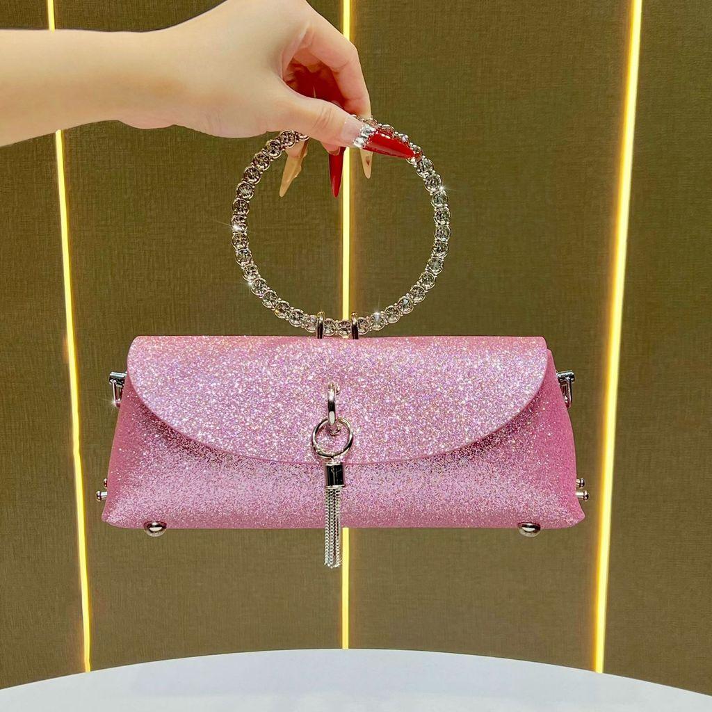 Fashion Sparkling Diamond Embellished Chain Strap Shoulder Bag For Daily Wear