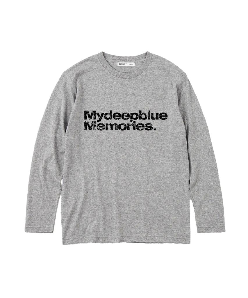 Maidibbeullumemolijeu Mm Text Long Sleeve Tee(Grey)