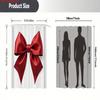 Elegant Red Bow Shower Curtain White Background Polyester Bath Curtain with Hooks for Modern Bathroom Decor