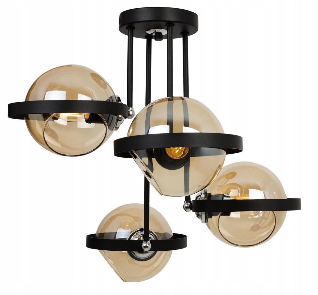 MODERN HONEY GLASS RING HANGING LAMP